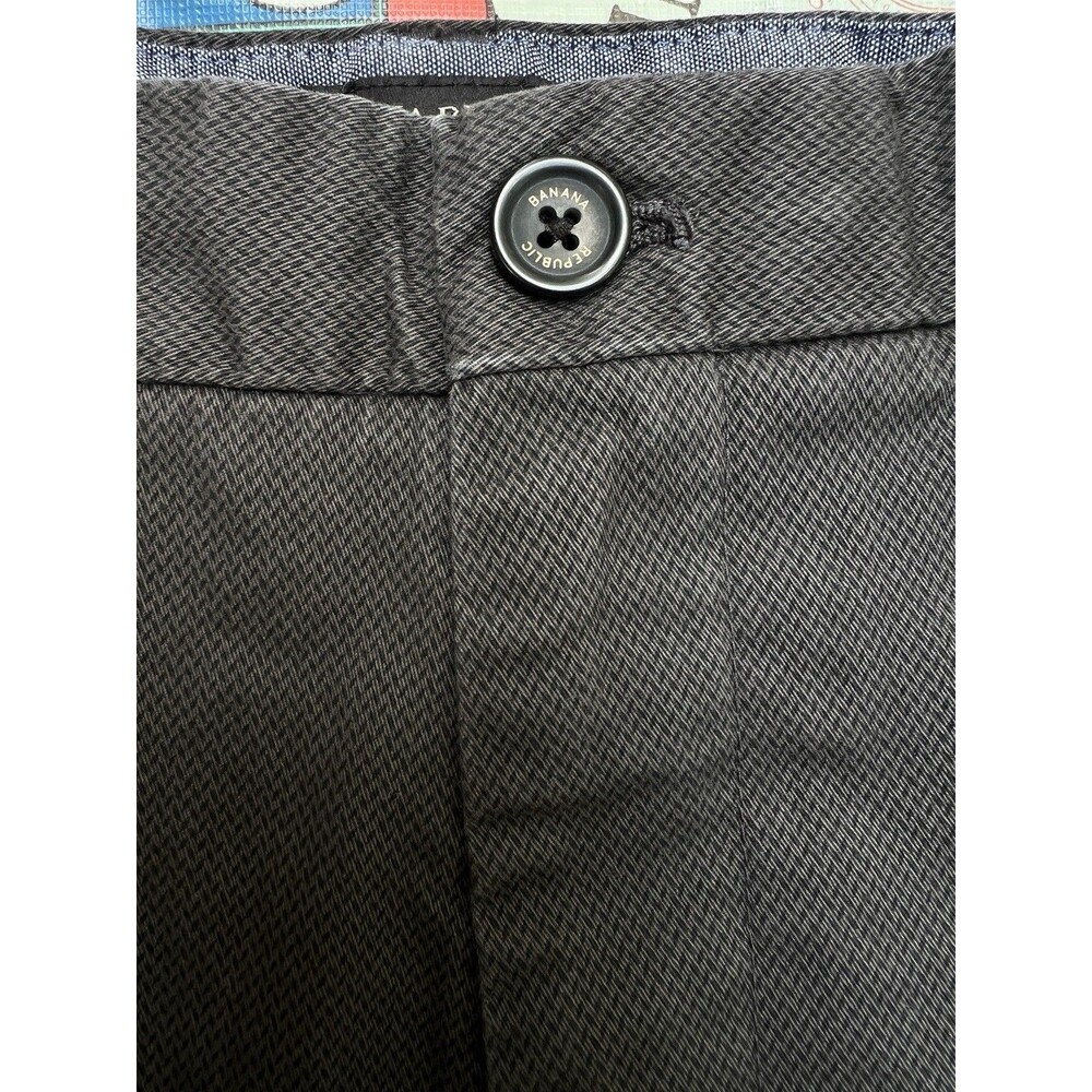 Banana Republic Aiden Chino Mens 31x32 Dark Gray Stretch Slim Fit Flat Front